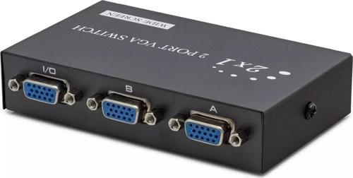 Vga Switch 54 Mhz 2 Giriş 1 Çikiş Butonlu Geçiş 2 Port HDX1280