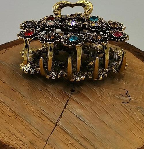 Döküm Metal Renkli Taşlı Lüks Toka