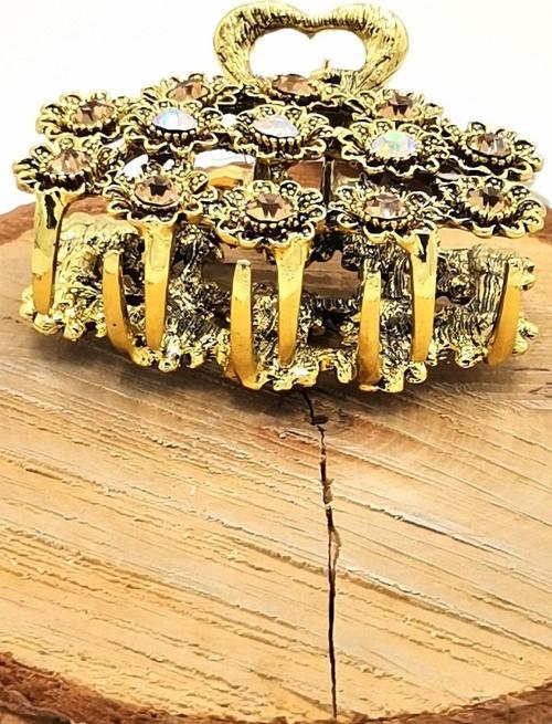 Döküm Metal Renkli Taşlı Lüks Toka
