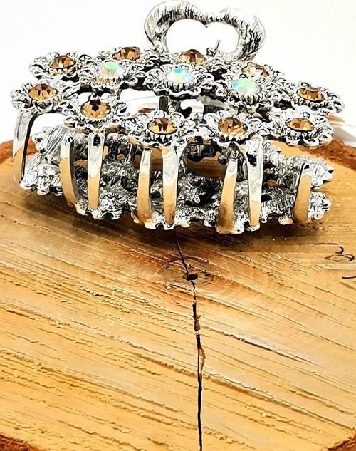 Döküm Metal Renkli Taşlı Lüks Toka