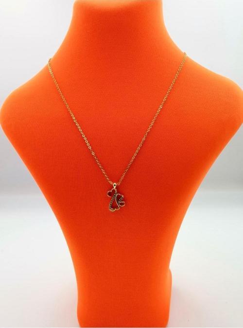 Gold Renk Zincir Figürlü Kararmaz Özel Tasarım Kolye