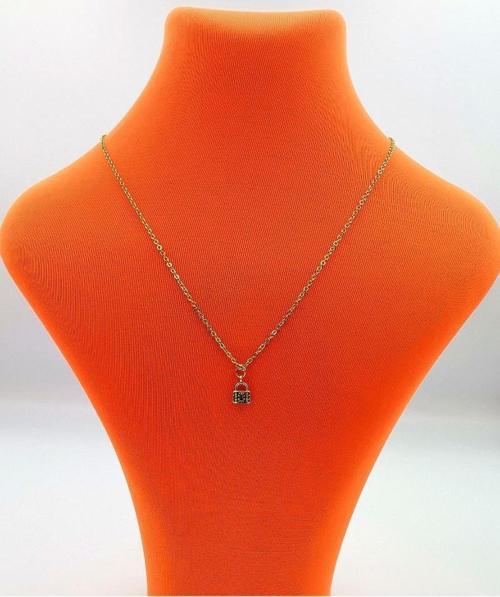 Gold Renk Zincir Figürlü Kararmaz Özel Tasarım Kolye