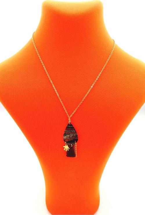 Gold Renk Zincir Figürlü Kararmaz Özel Tasarım Kolye