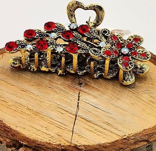 Döküm Metal Renkli Taşlı Lüks Toka