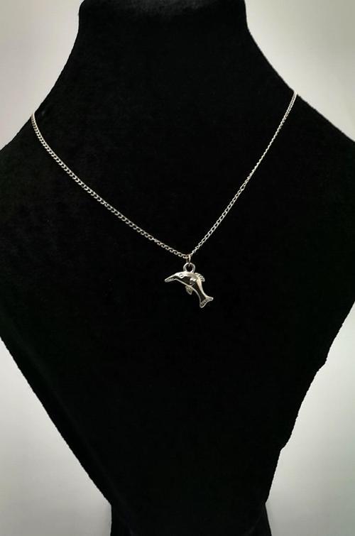 Gümüş Zincir Yunus Figürlü Kolye
