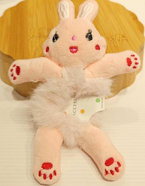 Lüks Figürlü Gösterişli Peluş  Lastik Toka