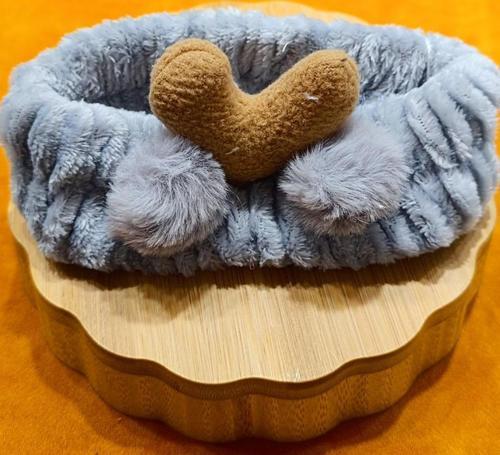 Lüks Peluşlu Figürlü Saç Bandana