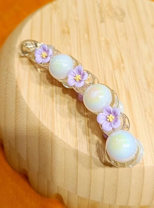 Lüks Gösterişli Çiçek Figürlü Muz Toka