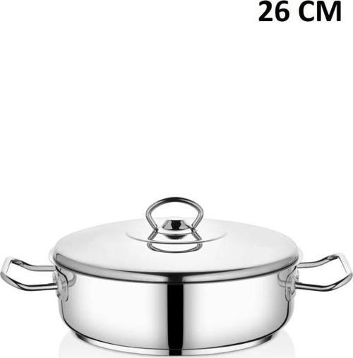 Çamlıca Basık 26 cm Çelik Tencere 4.2 litre K206