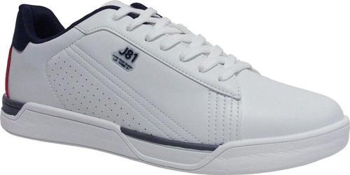 Beyaz Lacivert Kırmızı Bağcıklı Sneaker Spor Ayakkabı