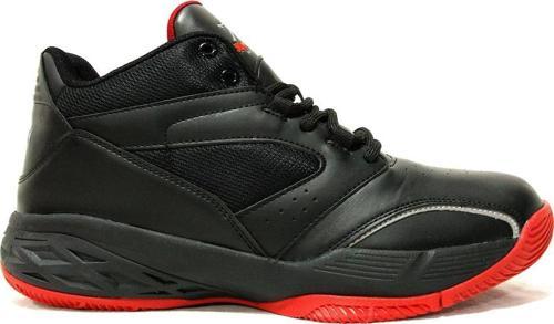 Siyah Kırmızı Bağcıklı Boğazlı Basket Sneaker Spor Ayakkabı