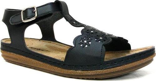 Siyah Cırtlı Tokalı Anatomik Comfort  Sandalet