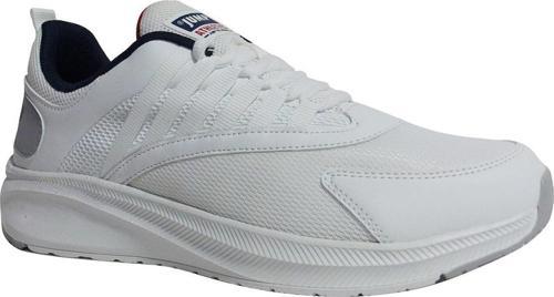 Beyaz Lacivert Bağcıklı Sneaker Spor Ayakkabı