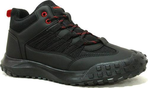 Siyah Kırmızı Bağcıklı Boğazlı Sneaker Spor Ayakkabı