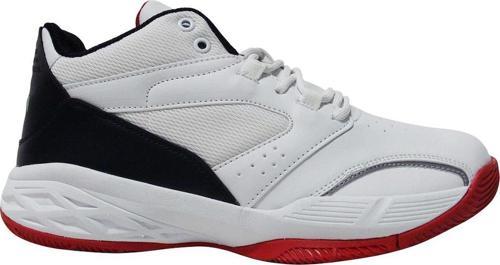 Beyaz Kırmızı Bağcıklı Boğazlı Basket Sneaker Spor Ayakkabı