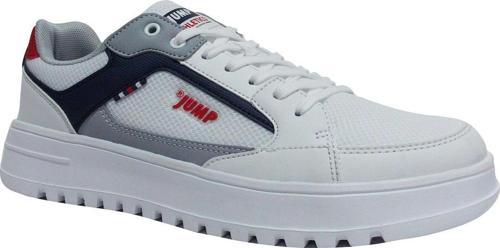  Jump Beyaz Lacivert Kırmızı Bağcıklı Sneaker Spor Ayakkabı
