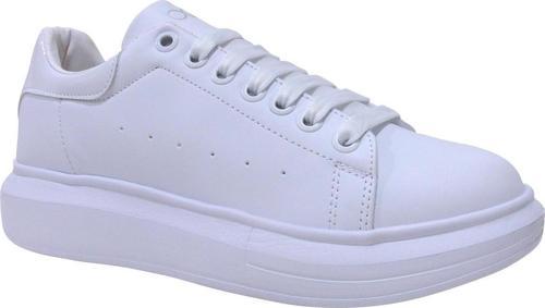 Beyaz Bağcıklı Sneaker Spor Ayakkabı