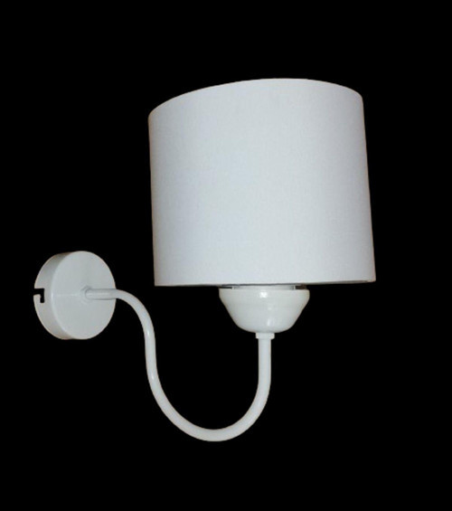 Beyaz Metal İskelet Duvar Aplik.Başlık Çap: 15 Cm