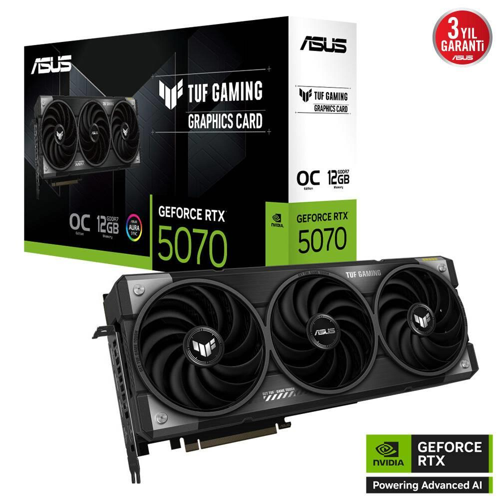TUF-RTX5070-O12G-GAMING, 12Gb, 192Bit, GDDR7, 2xHDMI, 3xDP GAMING Ekran Kartı