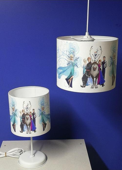 Kız Çocuk Odası Genç Odası Avize Abajur Seti Beyaz Metal Ayaklı Pvc Başlık