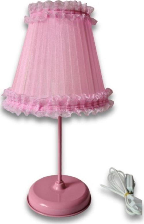 Pembe Fırfırlı Yatak Odası Kız Çocuk Odası Abajur Pembe Ayaklı