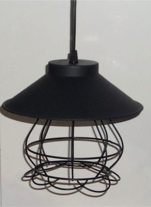 Siyah Tel Kafes Metal Pastane Ofis Büro Metal Modern Avize Aydınlatma Sarkı