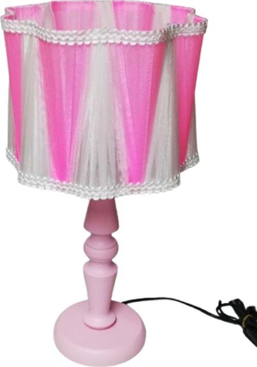 Pembe Kız Çocuk Odası Abajuru,Pembe Yatak Odası Abajuru Lila Yeşil Top Abajur
