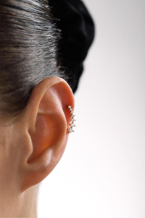 Rise Taşlı Sağ Tragus Küpe