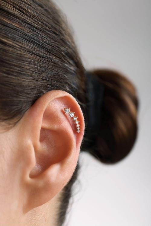 Rise Taşlı Sol Tragus Küpe