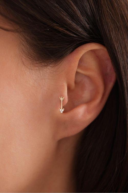Taşlı Ok Tragus Küpe