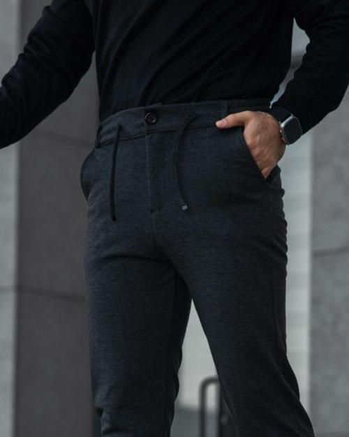 Jagger Erkek Pantolon Beli Lastikli Duble Paça Likrali Jogger Erkek Kumaş Pantolon