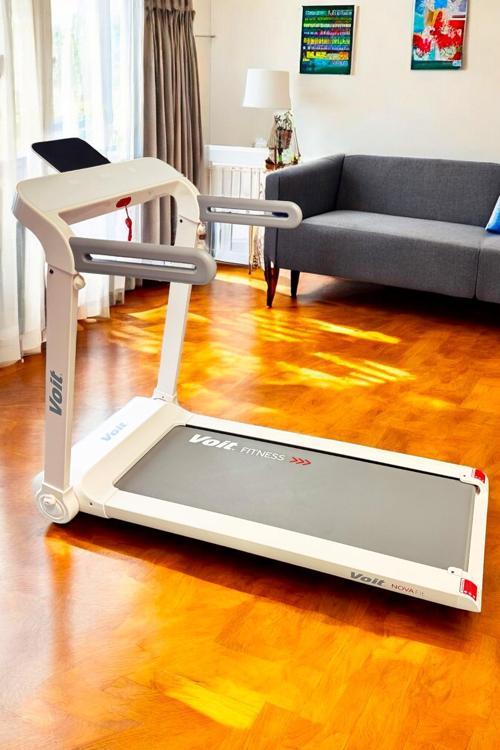 Novafit Koşu Bandı Bluetooth Uygulamalı Hoparlörlü Led Ekran Katlanabilir 46cm Geniş Bant Beyaz