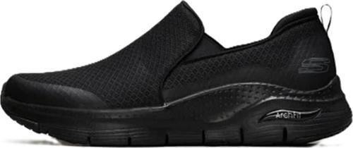 Arch Fit Banlin Sneaker Konfor Tabanlı Erkek Yürüyüş Ayakkabısı 4cm Yükseklik Siyah