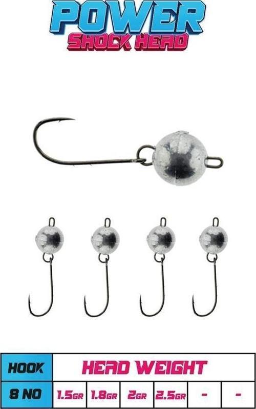 Power Shockhead #8 Hareketli Jighead 1,8 gr