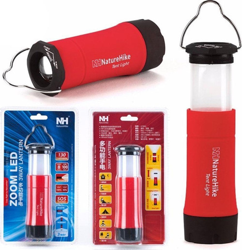 3IN1 MultiFonksiyonel LED Kamp Lambası KIRMIZI