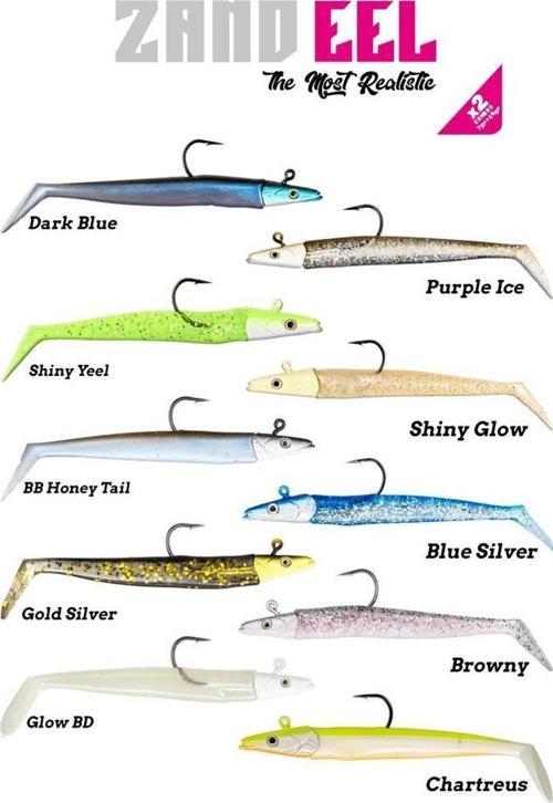 Zand Eel 11cm 7gr-14gr Double Body+Head Silikon Balık Gold/Silver