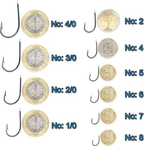 X-Sharp ( 496 ) Mavi 100'lü Olta İğnesi MAVİ-NO:6