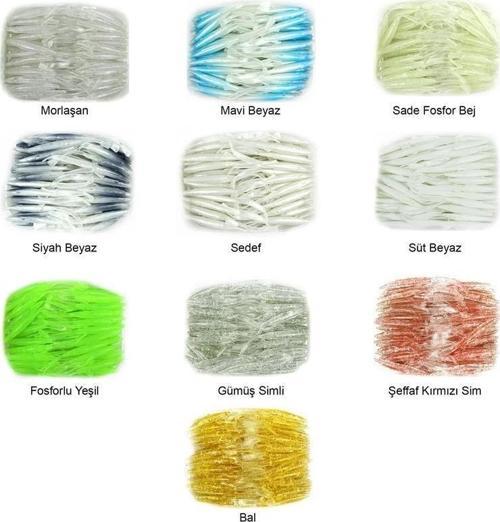 Sasi Yuvarlak Silikon 8.5 cm Silikon Yem MAVİ/BEYAZ