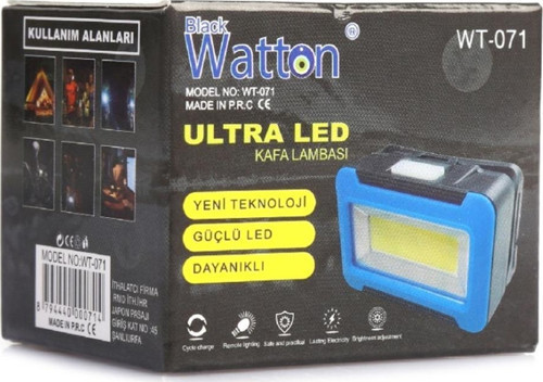 Black Watton MultiFonksiyonel Ultra Led Kafa Lambası KIRMIZI