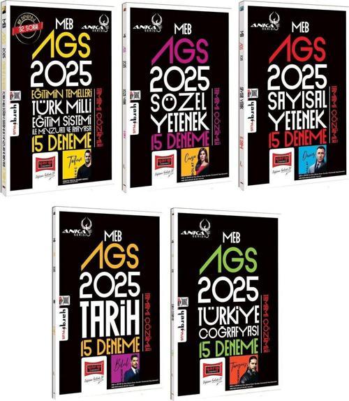 Yargı 2025 MEB-AGS Tüm Dersler 75 Deneme 5 li Set Anka Serisi Yargı Yayınları