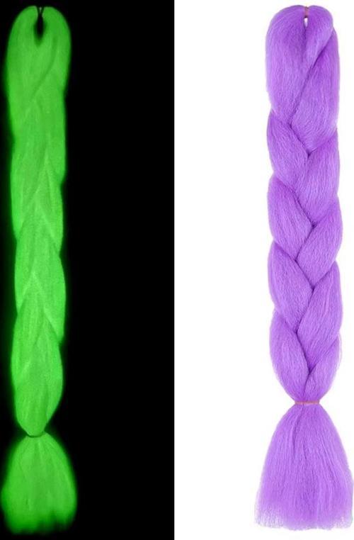 Fosforlu Neon Örgülük Saç Esperer 100 Gr. - Açık Mor