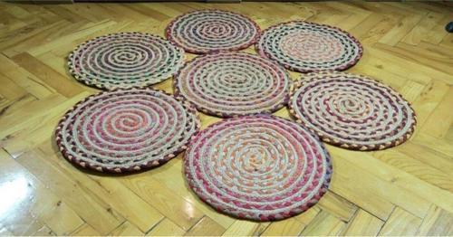 Hasır Jut Kilim-Örgü Halı