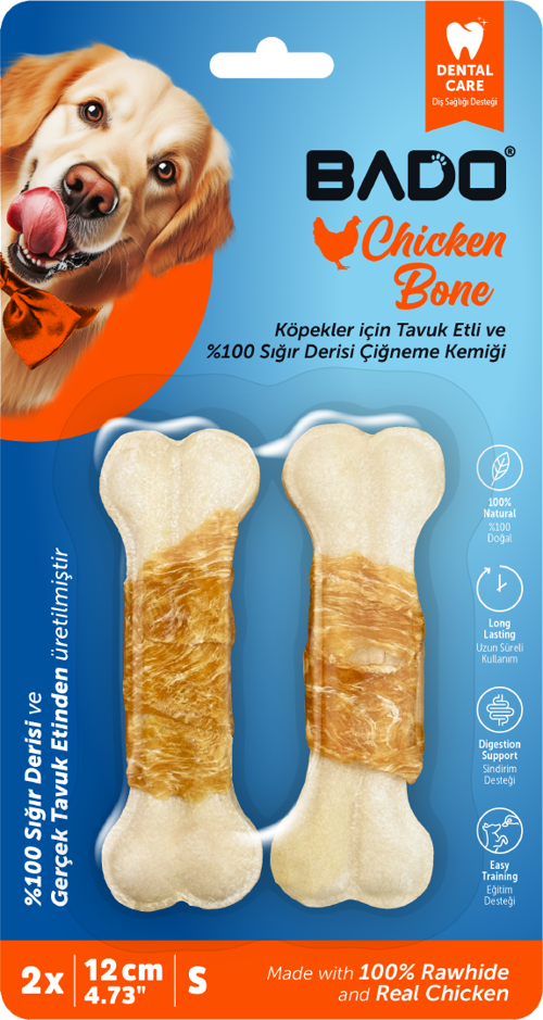 Tavuklu Çiğneme Kemiği 12 Cm 2Li