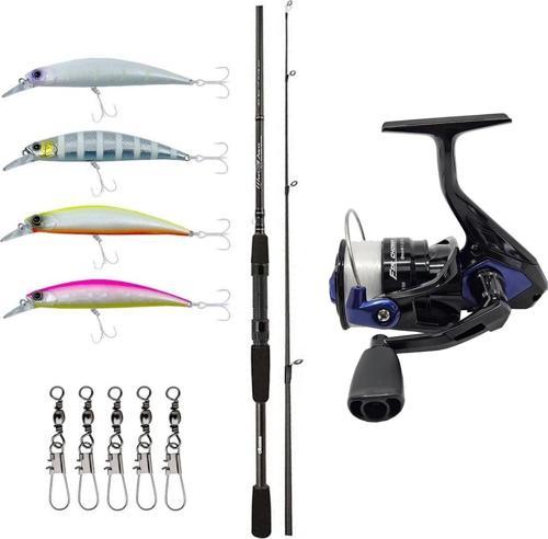 YekOutdoor Spin Olta Seti Okuma Wave Power 8'0 2.44 cm 15-40 gr 2 Parça Spin Kamışı&Okuma Fin Chaser X FNX-40BL Blue 1BB