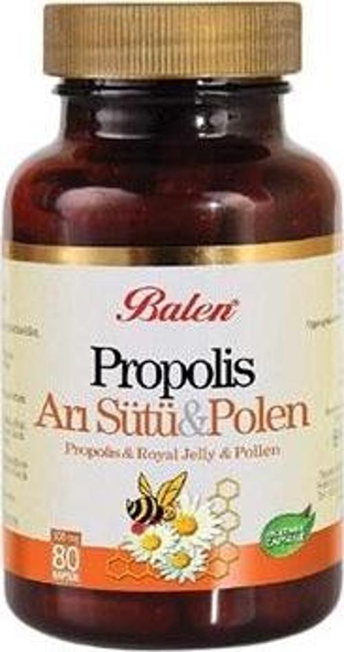 Propolis Arı Sütü Polen 80Ad Bitkisel Kapsül 375Mg