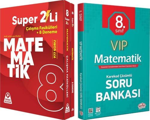 Örnek Akademi 8. Sınıf Süper İkili Matematik Seti ve Editör VİP Soru Bankası Seti 2 Kitap