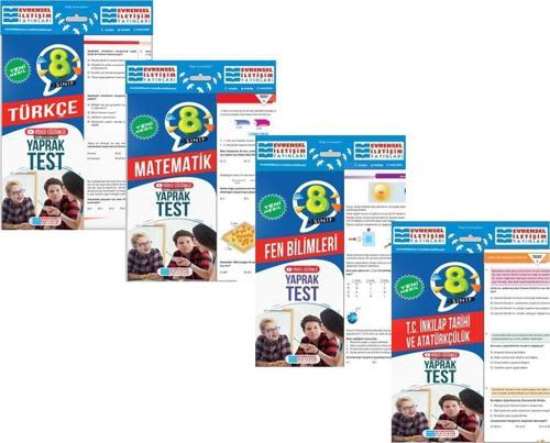 Evrensel İletişim 8.Sınıf Yaprak Test Seti 4 Kitap