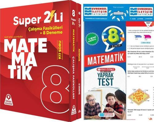 Örnek Akademi 8.Sınıf Süper İkili Matematik Seti ve Evrensel Yaprak Test Seti 2 Kitap