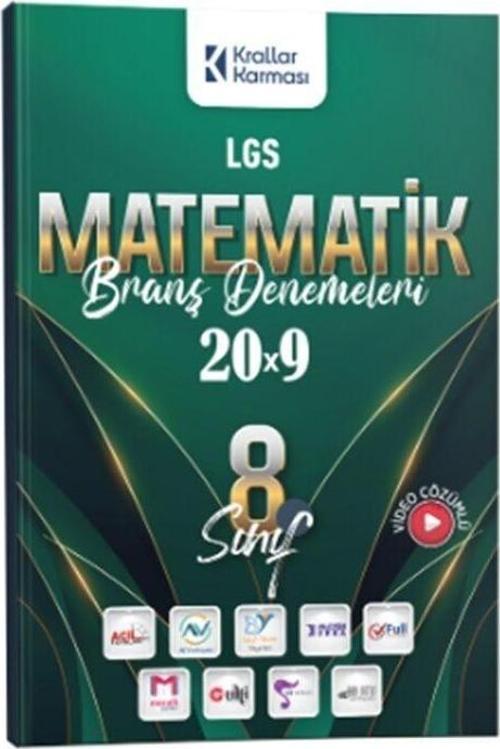 8. Sınıf LGS Matematik 20 x 9 Branş Denemeleri Krallar Karması