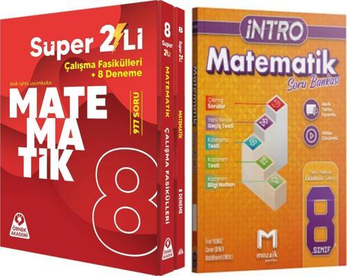 Örnek Akademi 8. Sınıf Süper İkili Matematik Seti ve Mozaik İntro Soru Bankası Seti 2 Kitap